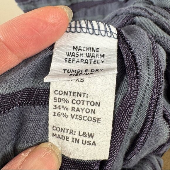 Cut Loose Lagenlook Textured Cotton Blend Bluish Gray Sleeveless Dress Size XS - Picture 6 of 13